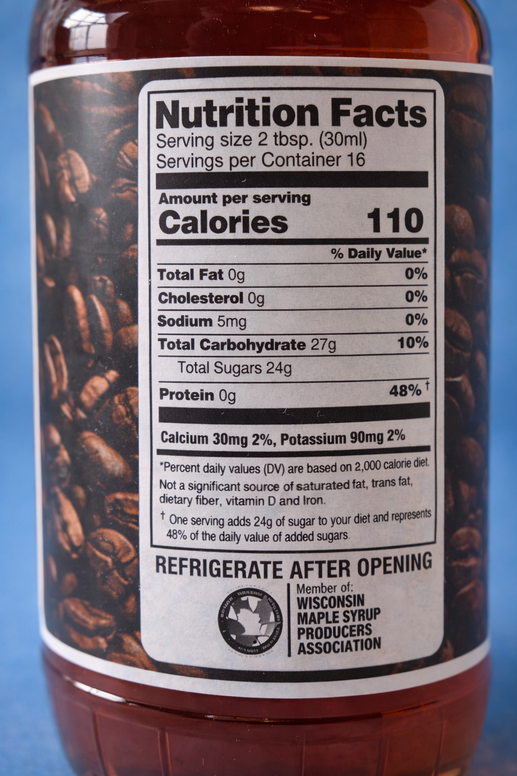 Coffee Infused Maple Syrup - Glass Pint