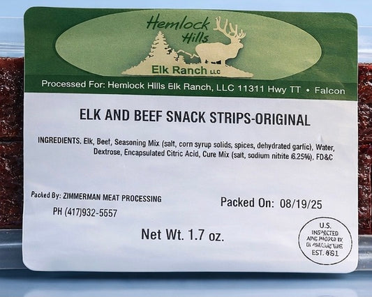 Elk Jerky Strips - Original Flavor