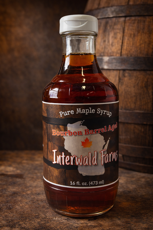 Bourbon Barrel Aged Maple Syrup - Glass Pint
