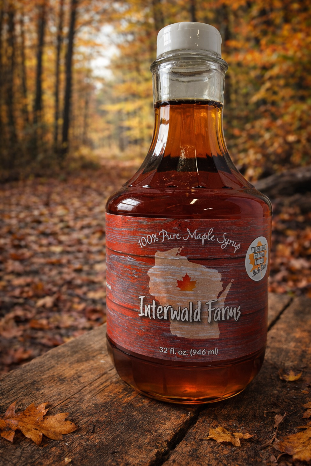 100% Pure Wisconsin Maple Syrup - Glass Jar